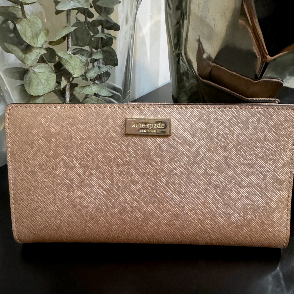 Kate Spade Rose Pink Saffiano Leather Wallet